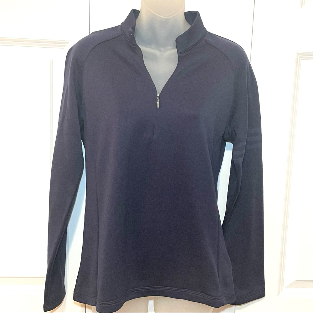 Adidas ClimaLite Golf Quarter Zip Navy Blue Medium